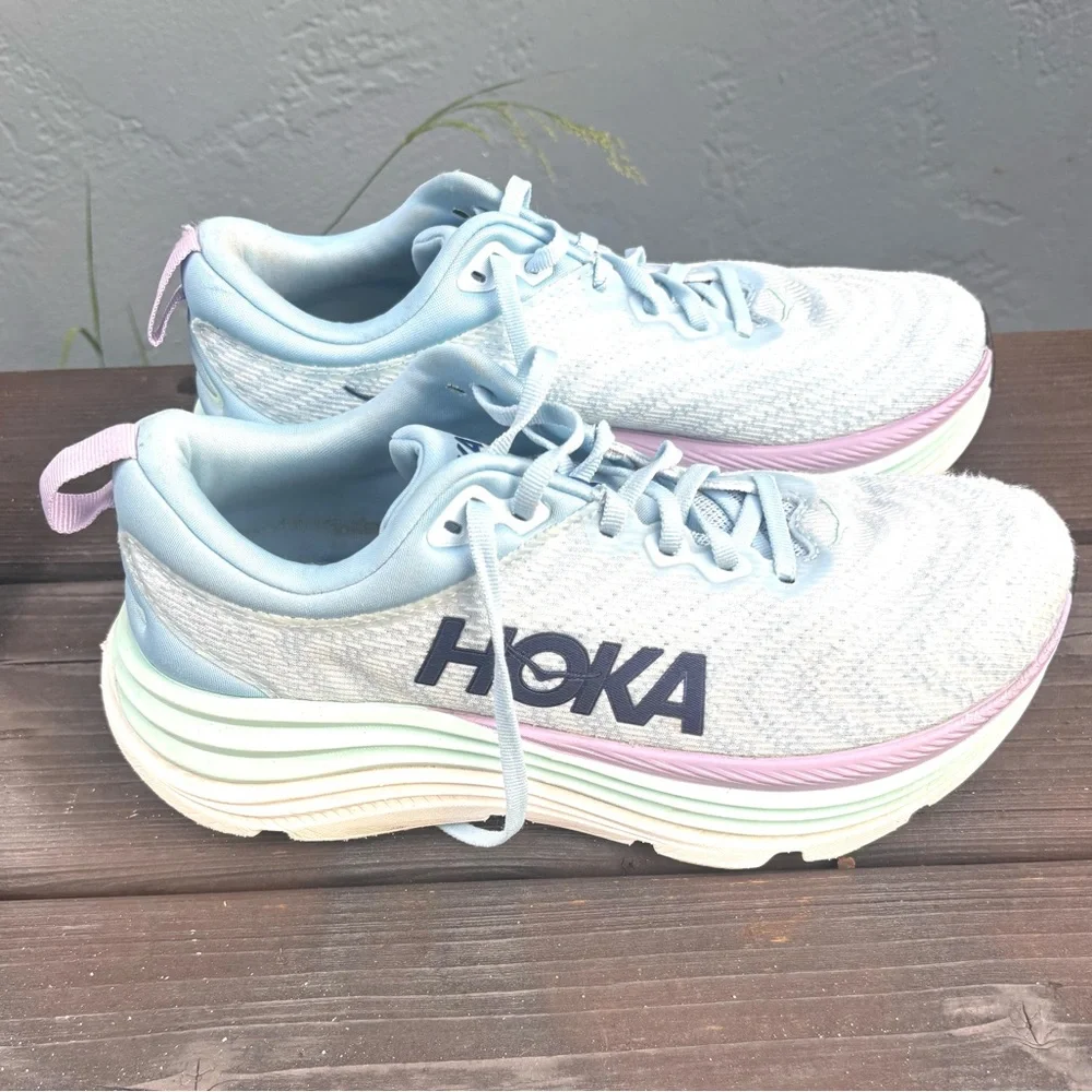 Hoka One One light blue